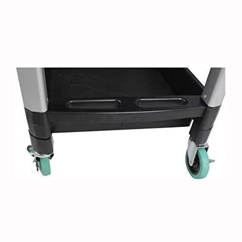 Maxworks 80873 3-Tray Service Utility Cart with Aluminum Legs & Wheels