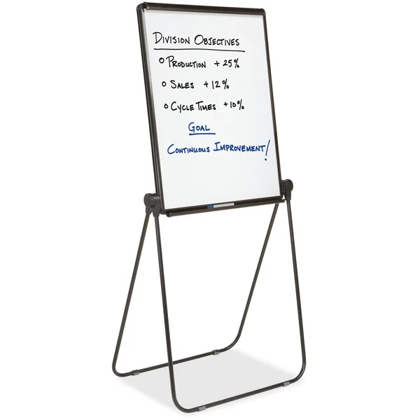 Staples Ultima - Easel - floor-standing - 27 in x 35 in - melamine - double-sided - reversible - black frame