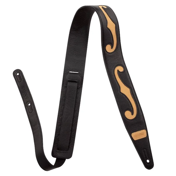 Gretsch Black/Tan Leather F Strap