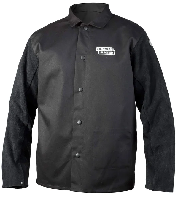 Lincoln Electric K3106 Traditional Split Leather Sleeved Welding Jacket Medium