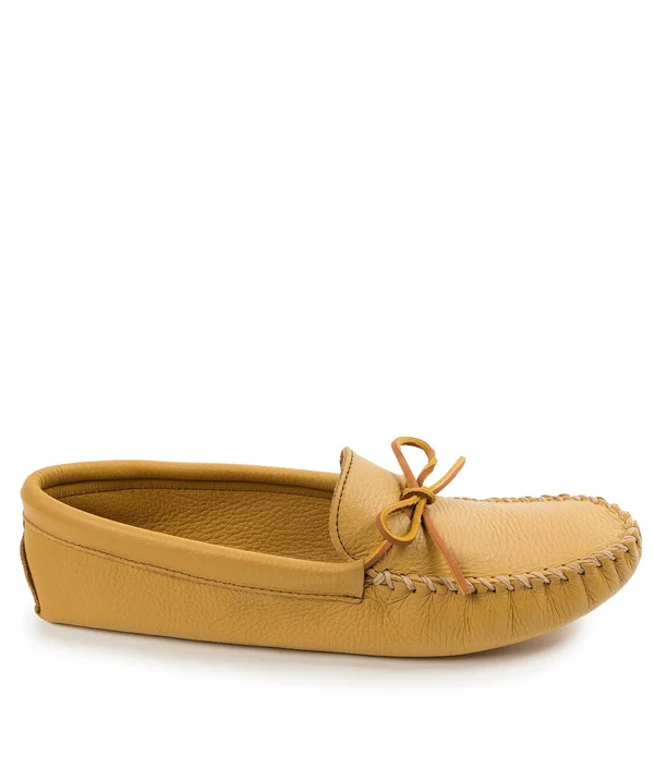 Minnetonka Double Deerskin Softsole 7 Men's Natural