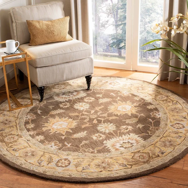 Safavieh Anatolia Blue/Sage Area Rug; Round 8&