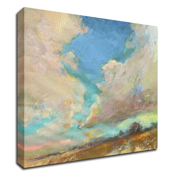 14x22 x 14x22 Clouds Got in My Way by Beth A. Forst Print on Canvas