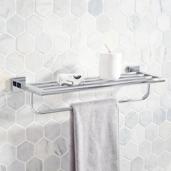 Signature Hardware 446835 Hibiscus Towel Rack Chrome