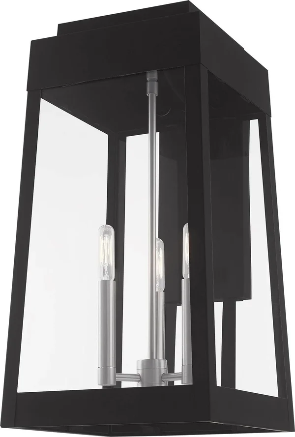 Livex Lighting 20858-04 Oslo - 3 Light Outdoor Wall Lantern Black