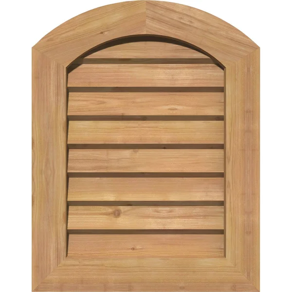 Ekena Millwork GVWAR20X3002SDUWR 20x22W x 30x22H Arch Top Gable Vent (25x22W x 35x22H Frame Size): Unfinished, Non-Functional, S