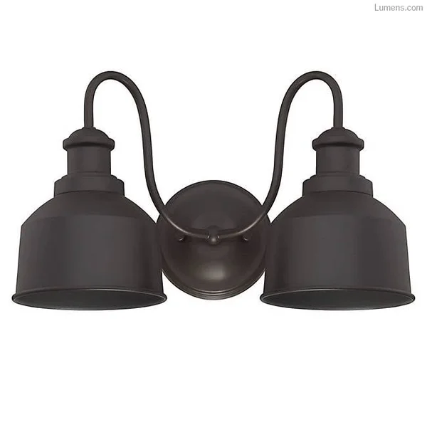 Meridian Lighting M50047orb 2 Light Oil Rubbed Bronze Exterior Wall Sconce