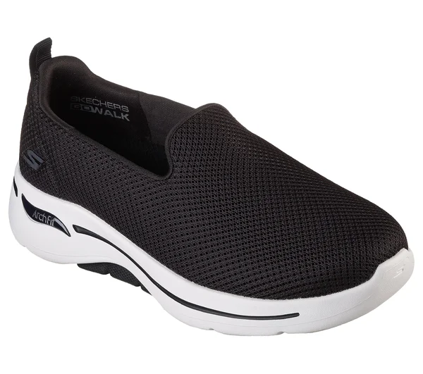 Women's Skechers GOwalk Arch Fit Grateful Slip-On - Size: 7.5, Black