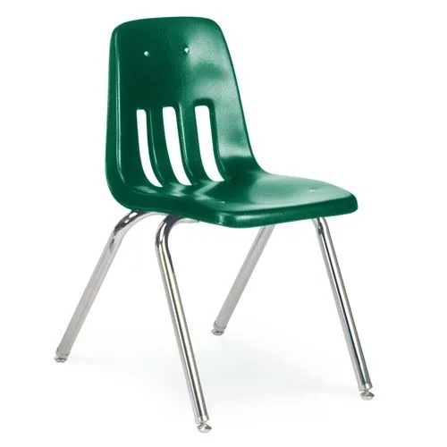 9000 Series Classroom Chairs, 16x22 Seat Height, Squash/Chrome, 4/Carton