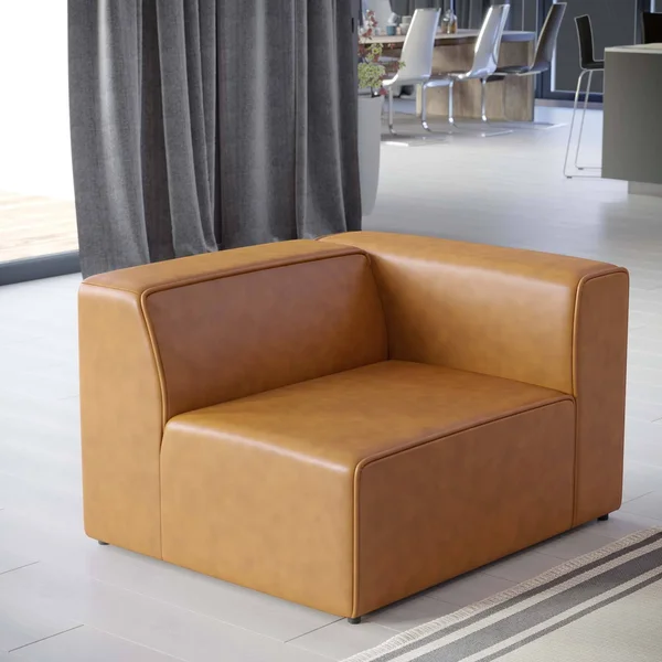 Modway Mingle Right-arm Chair Gray Vegan Leather