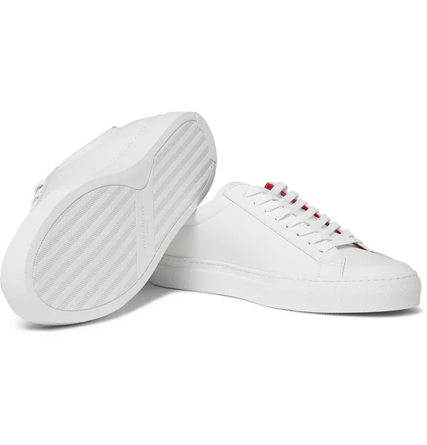 Givenchy - Men Urban Street Leather Tennis Sneakers White/Red 45
