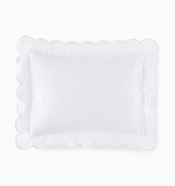 Sferra Alice Sham - Ivory, Standard, Cotton