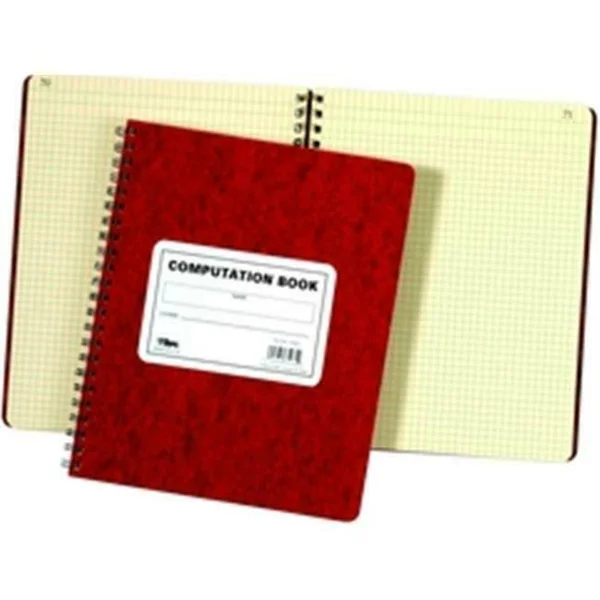 Tops 35061 Computation Book Double Wire 152 Numbered Pages Quadrille Ruled 152 PG per BK
