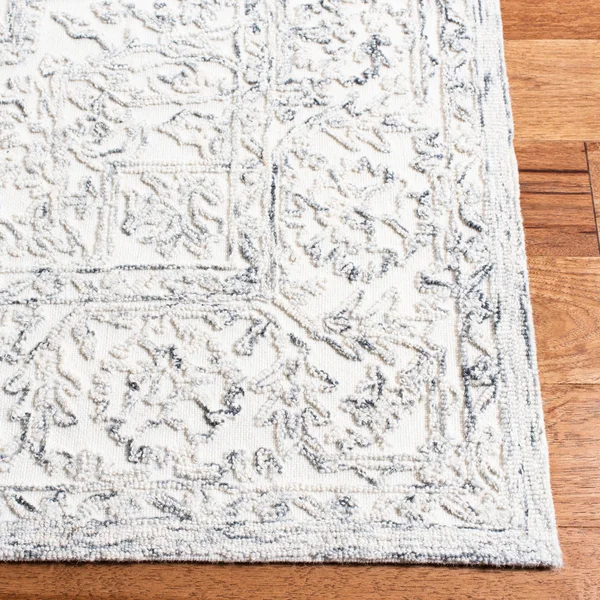 Safavieh Trace Rug Collection TRC302H - Ivory - Charcoal - 4' x 6'