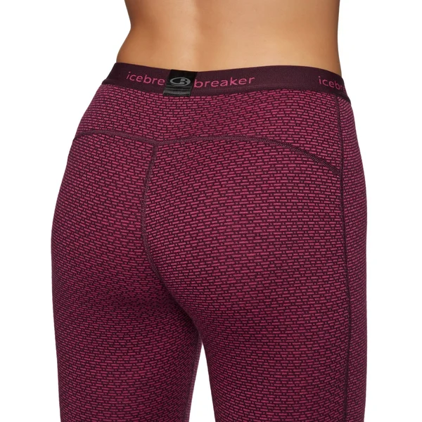 Icebreaker Women's 250 Vertex Legging - XL - Mountain Dash Jacquard Prism - Velvet