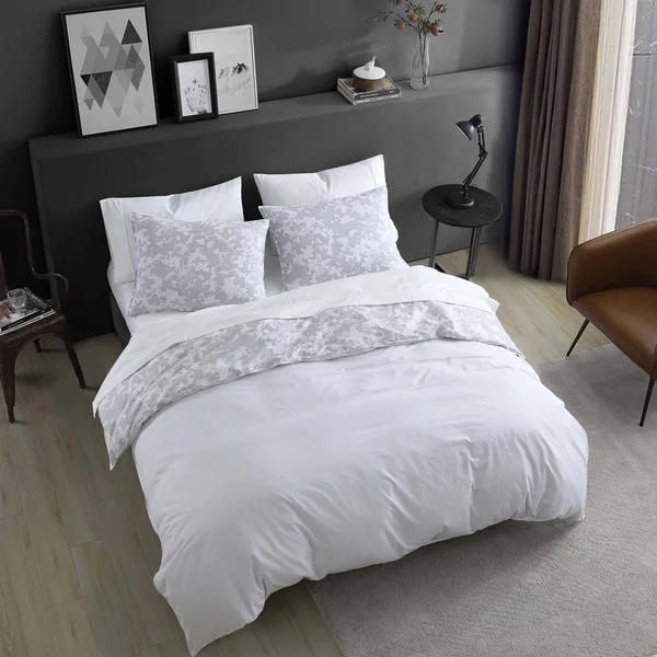 Kenneth Cole New York Merrion Comforter Set - Cotton, LT Grey, King