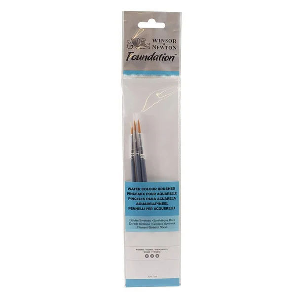 Winsor & Newton : Foundation Watercolour Brush Set : Sh Round 2 4 & 6