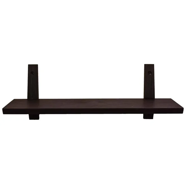 Emark Black 24-in L x 8-in D Wood Bracket Shelf, 03WD41102468