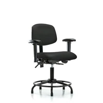 Symple Stuff Ian Ergonomic Drafting Chair - Black