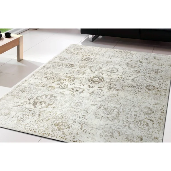 Dynamic Rugs Castilla 3530 7&10x22 x 10&10x22 Ivory - Grey Area Rug