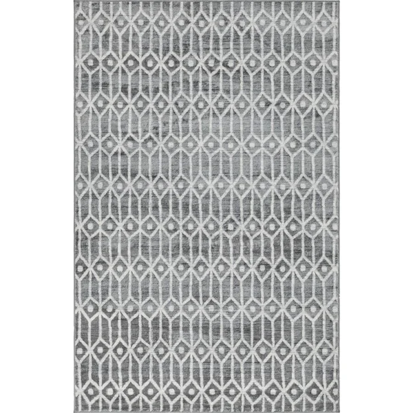 Unique Loom Matrix Trellis Diamonds Rug, 9& x 12&, Gray