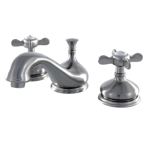 Kingston Brass KS1168BEX Widespread Lavatory Faucet, Satin Nickel