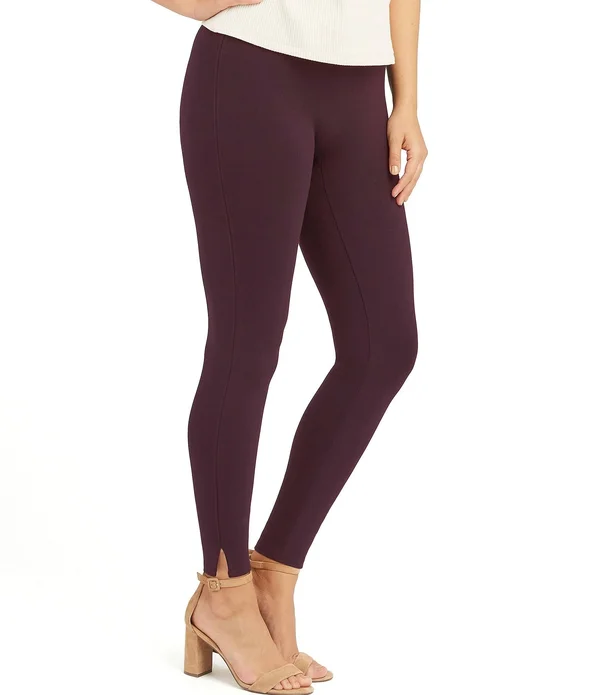 Spanx Ankle Length Ponte Hem Slit Leggings Regular - Size 1X, Brandywine