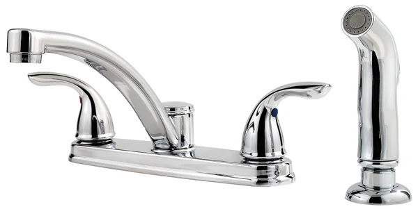 Pfister Delton 2-Handle Side Sprayer Kitchen Faucet in Polished Chrome
