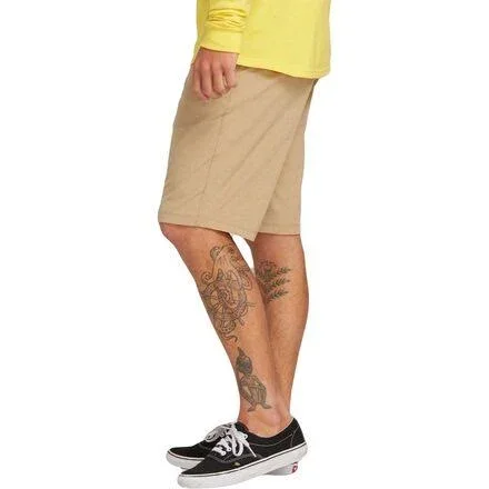Volcom Frickin Surf N& Turf Static 2 Shorts Men's Hybrid - Dark Khaki, Size 33