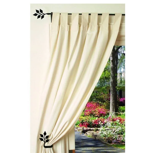 Village Wrought Iron Leaf Curtain Rod - XL (Hardware Is Included)