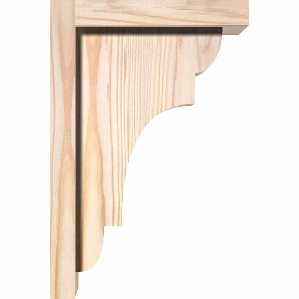 Ekena Millwork COR06X08X08NEB01SDF 5 1/2x22W x 8x22D x 8x22H New Brighton Smooth Corbel w/Backplate - Douglas Fir
