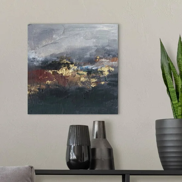 Mountains in The Mist II, Canvas Wall Art, 16x16, Great Big Canvas