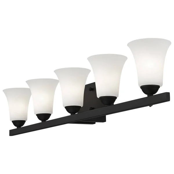Livex Lighting 6485-04 Ridgedale 5-Light Bath Vanity, Black