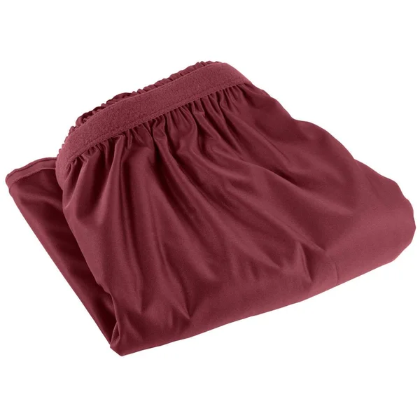 Snap Drape 5412GC29S3-046 Wyndham 21& 6x22 x 29x22 Burgundy Shirred Pleat Table Skirt with Velcro Clips