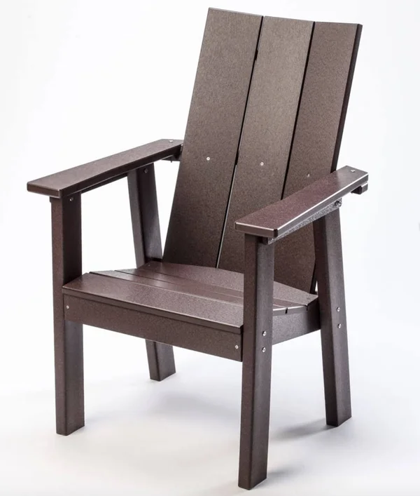 Perfect Choice Recycled Plastic Upright Adirondack Chair - Gray