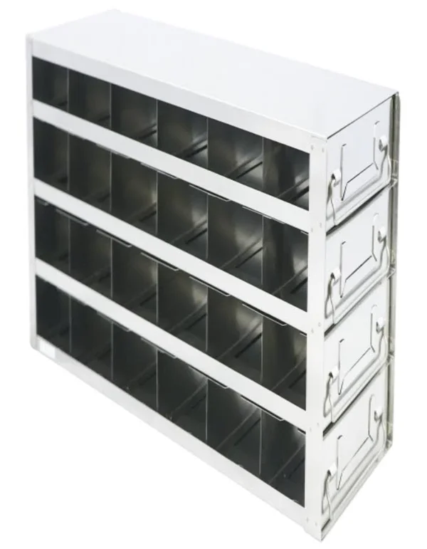 Upright Freezer Drawer Rack for 96-Well & 384-Well Microtiter Plates - Holds 45 with Lids, 60 Without Lids, 18 x 7 5/16 x 5 7