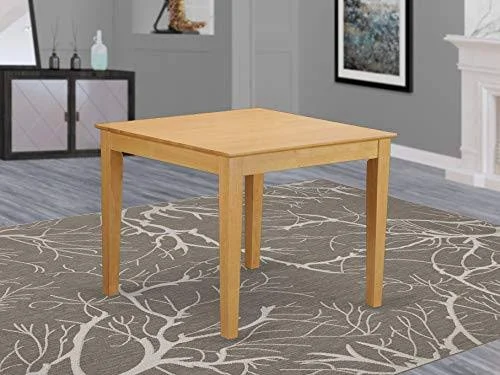 East West Furniture OXAN5-OAK-W 5 Piece Kitchen Table-Square Table and 4 Kitchen Chairs