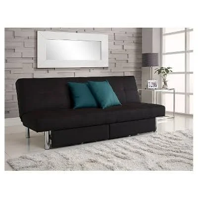 DHP Sola Convertible Sofa with Storage - Black