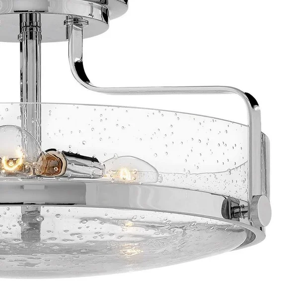 Hinkley Lighting 3643CM Harper Semi Flush Mount Light, Chrome
