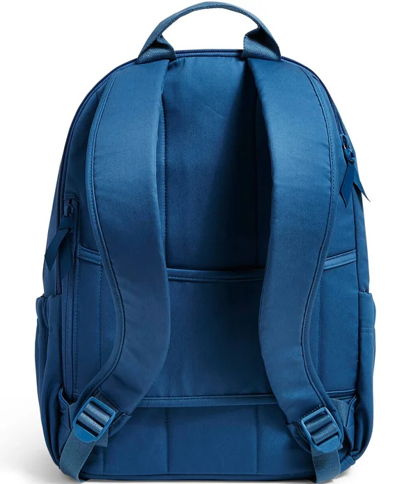 Vera Bradley Campus Backpack, Turquoise Sky-Recycled Cotton