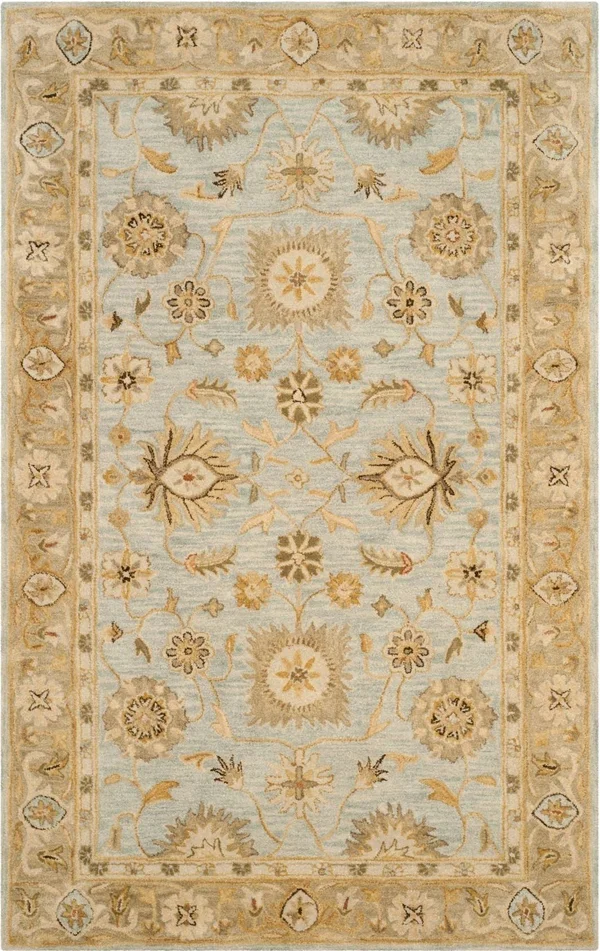 Safavieh Antiquity AT856B 8&3x22 x 11&0x22 Light Blue, Sage Area Rug
