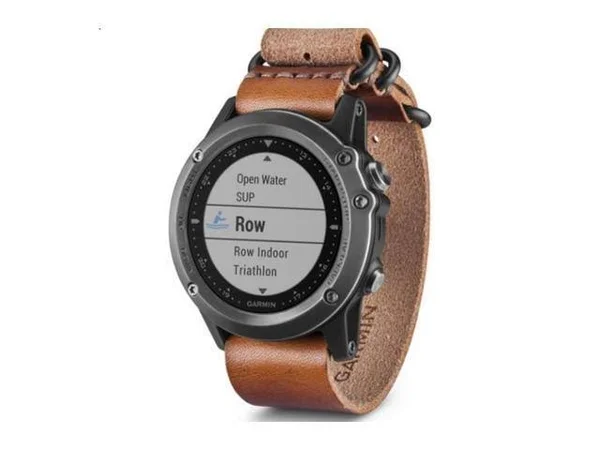 Garmin Fenix 3 Sapphire GPS Watch - Gray w/ Leather Strap