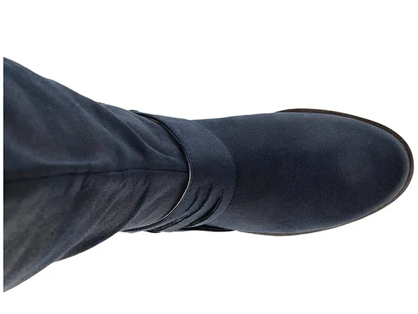 Journee Collection Women's Extra Wide Calf Meg Boot - Navy