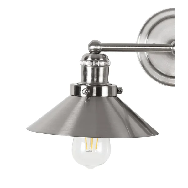 July Metal Shade Sconce, Nickel by Jonathan Y - 1 Bulb