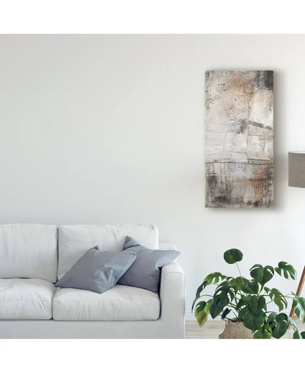 Trademark Fine Art &Black, White and Bronze I& Canvas Art by Jennifer Goldberger, Size: 16 x 32