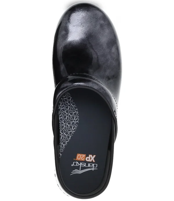 Dansko Women's XP 2.0 Pewter Marbled Patent Clogs 41