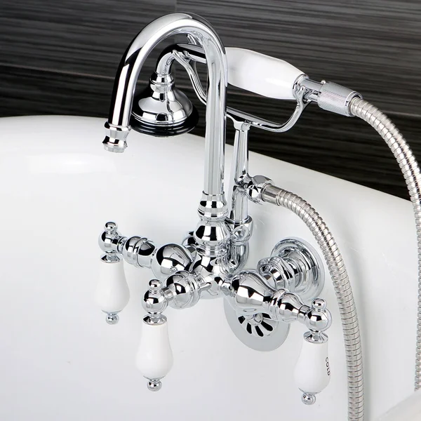 Aqua Vintage Wall Mount Clawfoot Tub Faucet - Polished Chrome QAE10T1