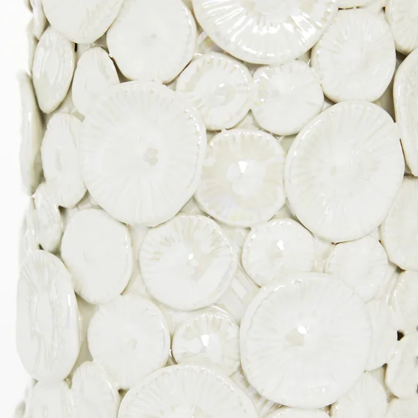 Set of 2 White Stoneware Modern Vase - 23