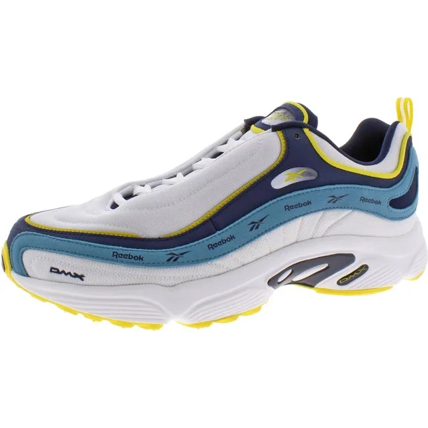 Reebok Daytona DMX Vector Mens Fitness Workout Running Shoes, White/Navy/Mist/Yellow