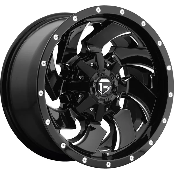 18x9 Fuel D574 Cleaver Gloss Black Milled D57418908245